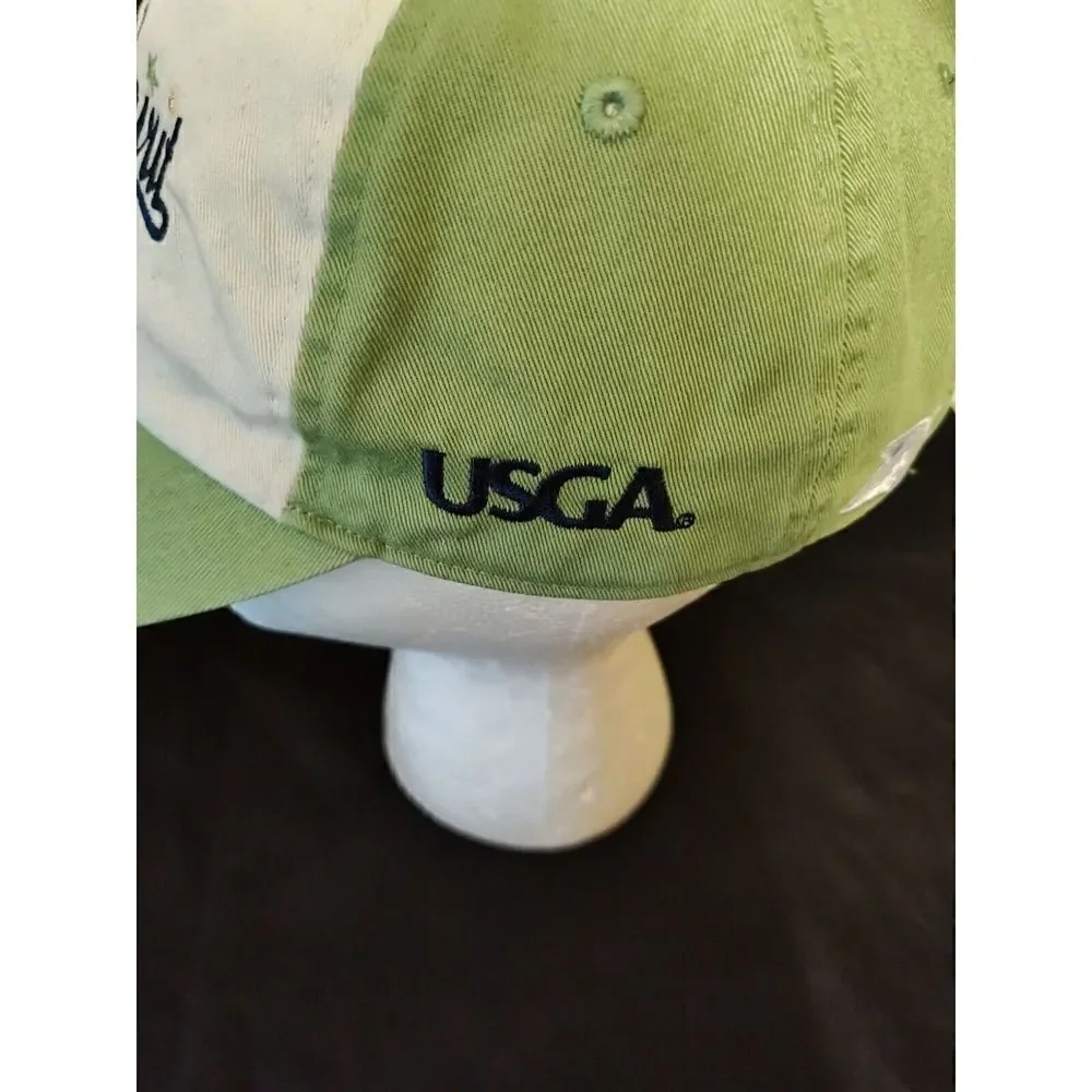 USGA Golf Hat Woodstock Catch The Spirit Adjustable Cap Green/white Extreme Fit